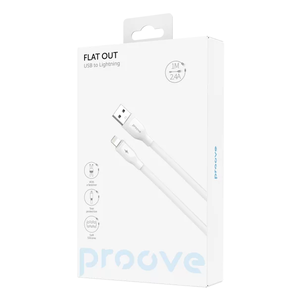 Cable Proove Flat Out Lightning 2.4A (1m) - Photo 1